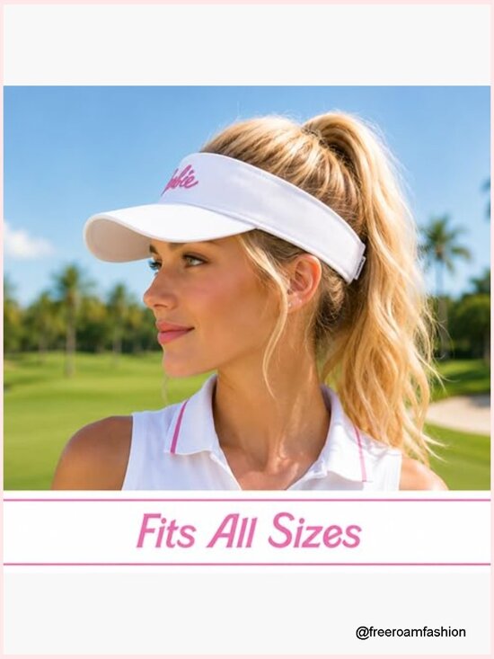 100% Cotton Golf Visor with Sweatband - Adjustable Velcro Closure main image 4
